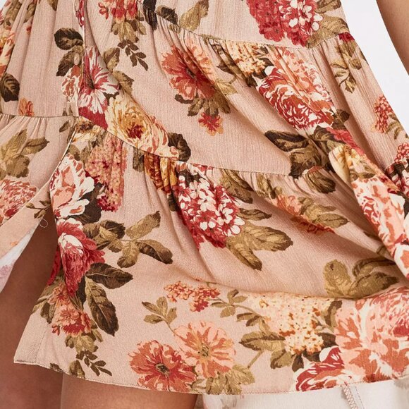 Urban Outfitters Archive Ella Floral Crinkle Tiered Dress - Picture 2 of 9